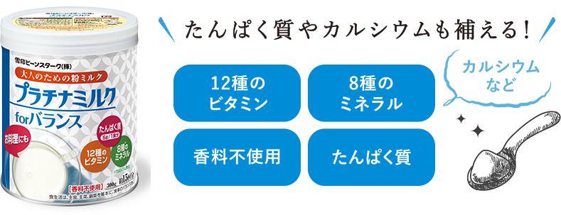 不足しがちな栄養素とりたい栄養素を補えます